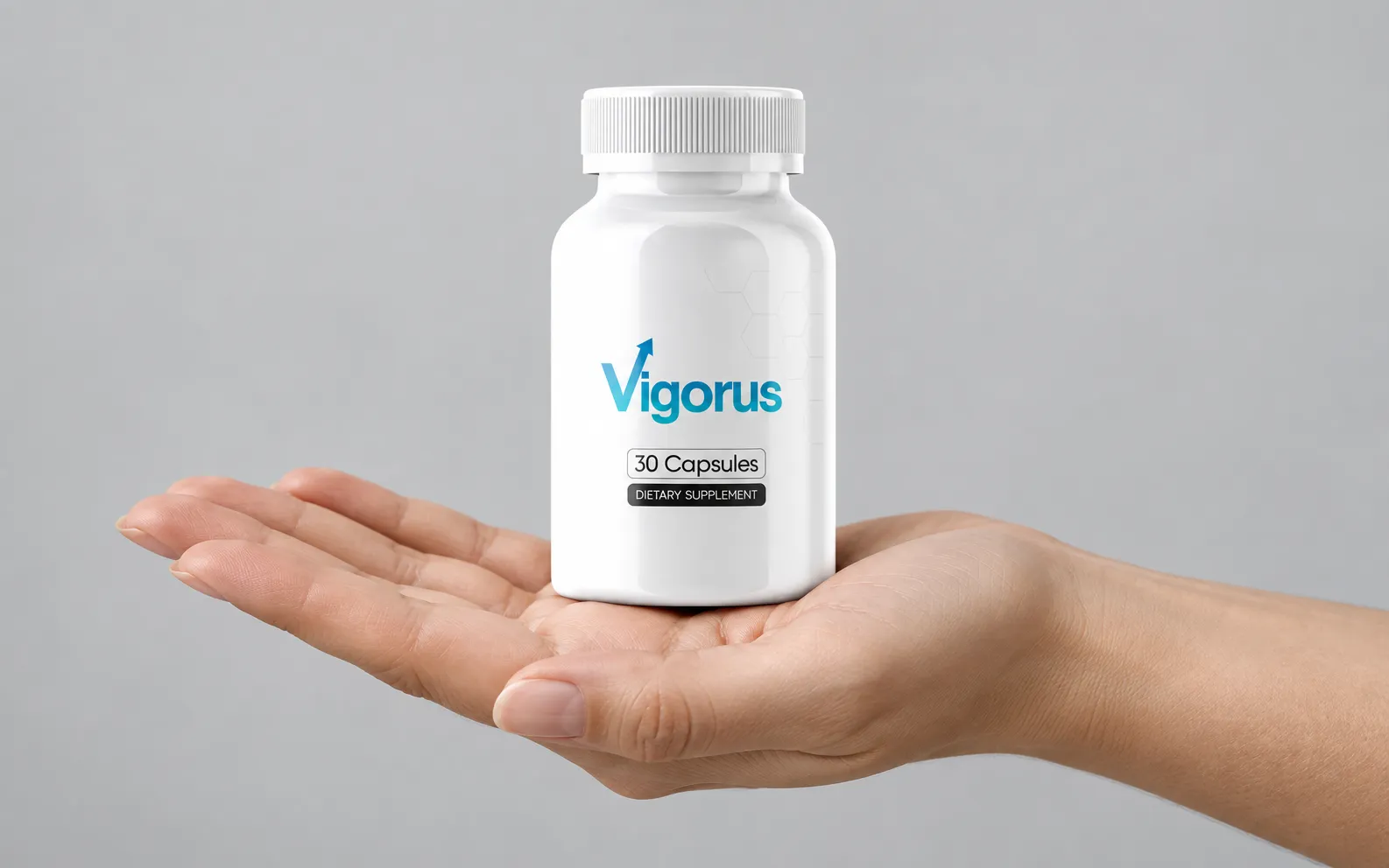 Vigorus — the package held in a hand